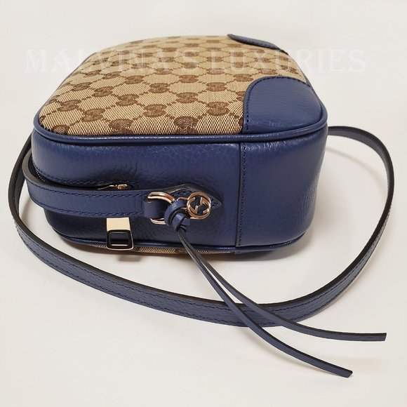 GUCCI BAG 449413 MINI BREE CROSSBODY CAMERA CASE GG GUCCISSIMA LOGO CANVAS - Picture 4 of 16